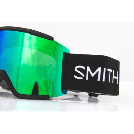 Smith Squad XL Black ChromaPop Sun Green Mirror Lens Snow Goggles